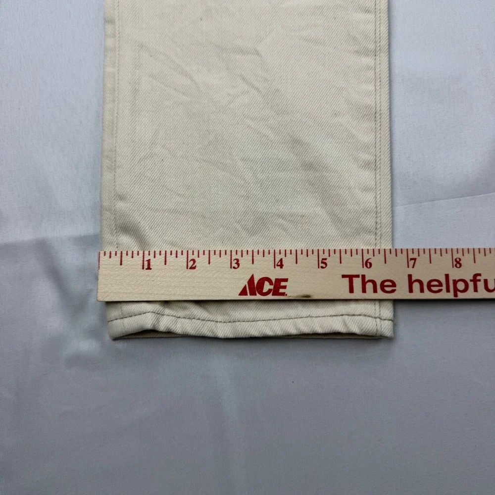 J.Crew 484 Slim Fit Selvedge Jeans Mens 28x30 Cream Off-White Extra Narrow Leg